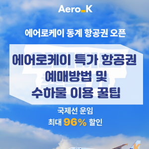 에어로케이 특가 항공권 예매방법 및 수하물 이용 꿀팁