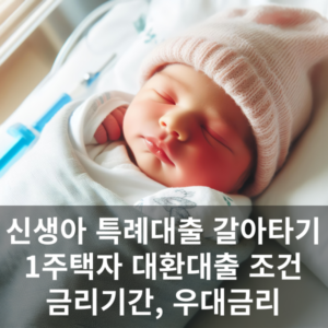 신생아 특례대출 갈아타기 조건 및 금리