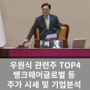 우원식 관련주 TOP4 시세분석