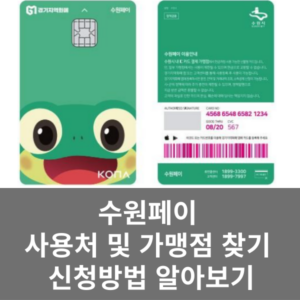 수원페이 사용처 및 가맹점, 신청방법